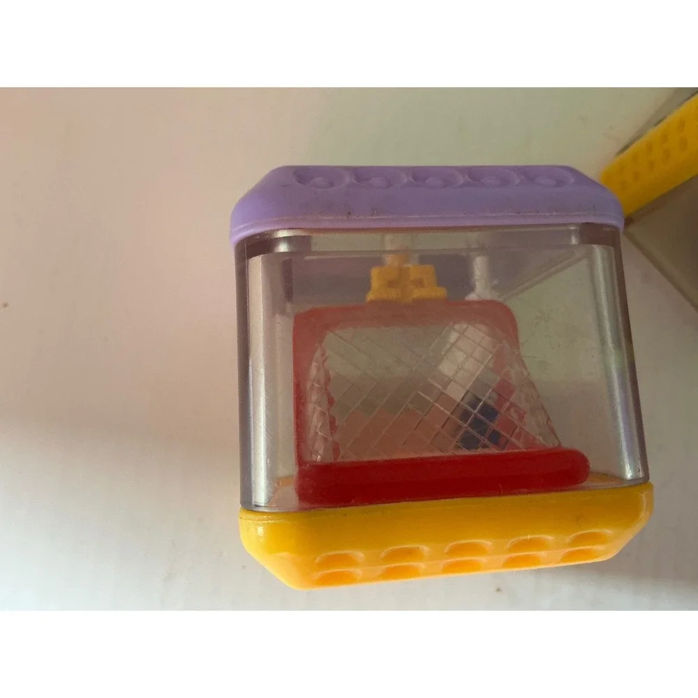 Fisher-Price Vintage Peek-a-Blocks Activity Sensory Building Blocks Set of 9